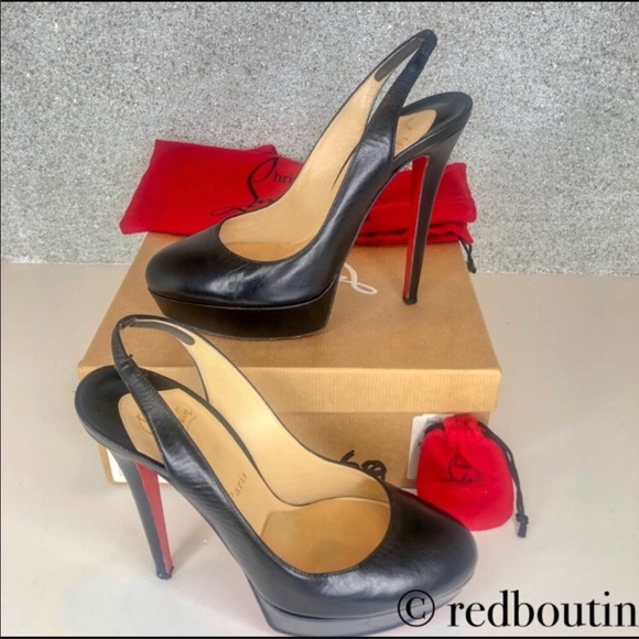 ♥️Sold Louboutin Bianca Sling 140mm Pumps 38.5 - Picture 8 of 8